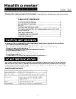 Preview for 2 page of Health O Meter 594KL Assembly & Operating Instructions