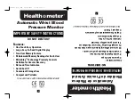 Preview for 2 page of Health O Meter 7632 Instruction Manual