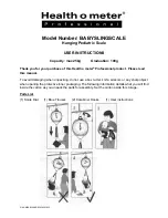 Preview for 1 page of Health O Meter BABYSLINGSCALE User Instructions