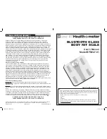 Preview for 1 page of Health O Meter BFM147-01 User Manual