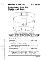 Preview for 1 page of Health O Meter Healthometer BFM950 User Manual