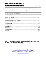 Preview for 2 page of Health O Meter PROPLUS 1100KL User Instructions