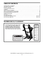 Preview for 2 page of HEALTH RIDER H95T User Manual