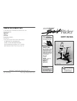 Preview for 1 page of HEALTH RIDER HREMCR90090 User Manual