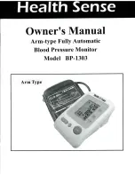 health sense BP-1303 Owner'S Manual preview