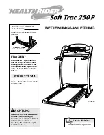 Предварительный просмотр 1 страницы Healthrider 250p Treadmill (German) Bedienungsanleitung