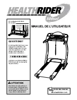 Healthrider 500 Sel Treadmill (French) Manuel De L'Utilisateur preview