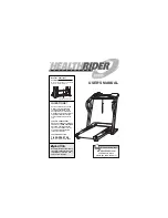 Healthrider 500i Treadmill User Manual предпросмотр