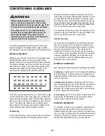 Preview for 21 page of Healthrider 860rfx User Manual