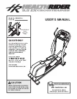 Healthrider 9.5 Ex Crosstrainer El Elliptical User Manual preview