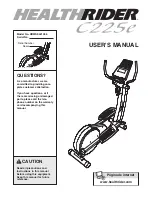 Preview for 1 page of Healthrider C225 E Elliptical User Manual