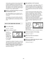 Preview for 12 page of Healthrider C225 E Elliptical User Manual