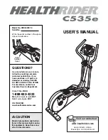 Preview for 1 page of Healthrider C535e Elliptical User Manual