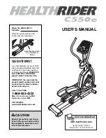 Preview for 1 page of Healthrider C550e Elliptical User Manual