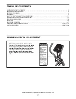 Preview for 2 page of Healthrider C550e Elliptical User Manual