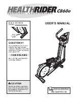 Healthrider C860e Elliptical User Manual preview