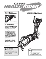 Healthrider C865e Elliptical User Manual preview