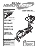 Healthrider C895e Elliptical User Manual preview