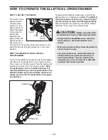 Preview for 12 page of Healthrider Cross Trainer 1050 T User Manual