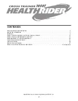 Preview for 2 page of Healthrider Cross Trainer 1050T (Spanish) Manual Del Usuario