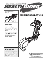 Healthrider Cross Trainer 2000s (German) Bedienungsanleitung preview