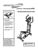 Preview for 1 page of Healthrider Cross Trainer 690s (German) Bedienungsanleitung