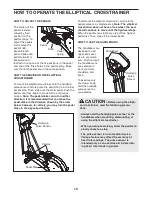 Preview for 10 page of Healthrider Cross Trainer 900S Manual