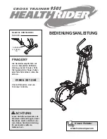 Healthrider Cross Trainer 950 S (German) Bedienungsanleitung preview