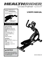 Healthrider CrossTrainer 1250T User Manual preview