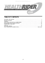 Preview for 2 page of Healthrider E330 Elliptical User Manual