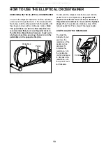 Preview for 10 page of Healthrider E330 Elliptical User Manual