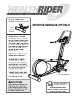 Healthrider E660 Elliptical (German) Bedienungsanleitung preview