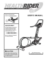 Preview for 1 page of Healthrider E730 Elliptical Manual