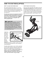 Preview for 13 page of Healthrider Elite 9.1 Elliptical Manual