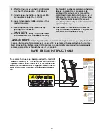 Preview for 4 page of Healthrider H 110i Treadmill User Manual