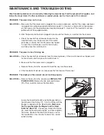 Preview for 18 page of Healthrider H 110i Treadmill User Manual