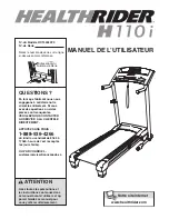 Healthrider H 110i (French) Manuel De L'Utilisateur preview