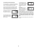 Preview for 11 page of Healthrider H100i Treadmill User Manual