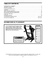 Preview for 2 page of Healthrider H100T HETL79615.0 User Manual