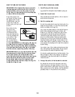 Preview for 18 page of Healthrider H100T HETL79615.0 User Manual