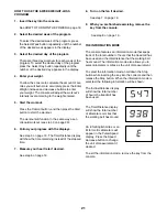 Preview for 21 page of Healthrider H100T HETL79615.0 User Manual