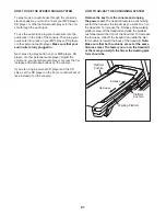 Preview for 21 page of Healthrider H125t Treadmill User Manual