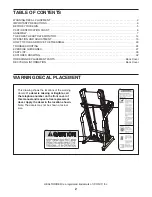 Предварительный просмотр 2 страницы Healthrider H145t Treadmill Manual