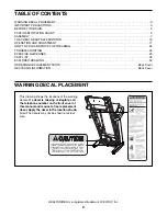 Preview for 2 page of Healthrider H150t Treadmill User Manual