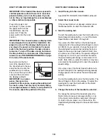 Preview for 19 page of Healthrider H150t Treadmill User Manual