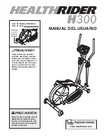 Предварительный просмотр 1 страницы Healthrider H300 Elliptacal (Spanish) Manual Del Usuario