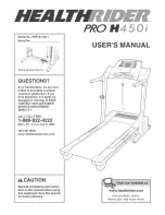 Healthrider H450I User Manual preview