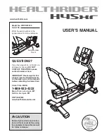 Preview for 1 page of Healthrider H45xr Bike User Manual