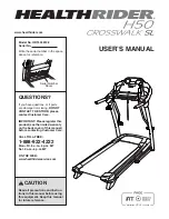 Preview for 1 page of Healthrider H50 Crosswalk Sl Treadmill User Manual