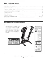 Preview for 2 page of Healthrider H50 Crosswalk Sl Treadmill User Manual